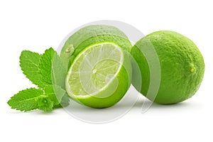 Lime and mint leaf