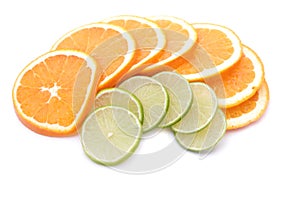 Lime and orange slices