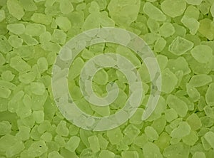 Lime scented bath crystals, closeup background