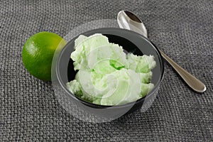 Lime sherbert with lime photo