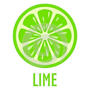 Lime slice vector icon