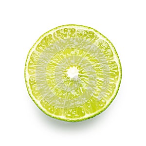 Lime Slice on White photo