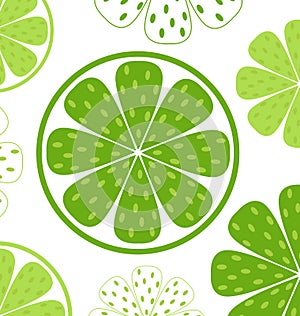 Lime slices pattern or background