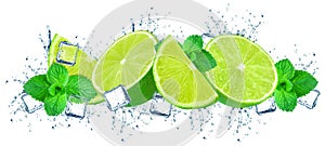 Lime splash water