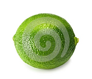 Lime on white background