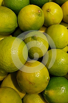 Limes bunch green fruit fresh