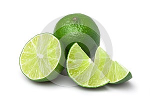 Limes with slices photo
