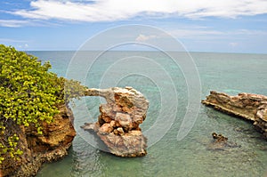 Limestone arch at Cabo Rojo, Puerto Rico photo