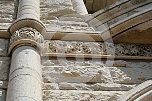 Limestone architecture detail