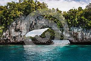 Limestone Archway in Palau's Lagon