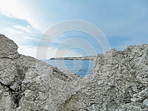 Limestone at Cape Tarkhankut, Crimea photo