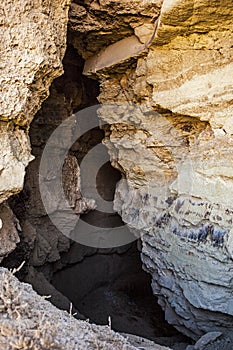 Limestone cave cavern entrance Wyoming