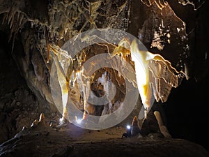 Limestone cave formation of Jenolan Caves, Australia