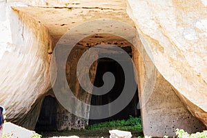 Limestone Cave Grotta dei Cordari - Syracuse, Sicily, Italy