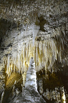 Limestone Cavern of Stalactites and Stalagmites