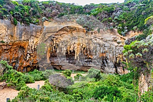 Limestone caves at Loch Ard Gorge is part of Port Campbell National Park, Victoria