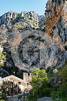 Limestone cliffs overlooking Moustiers-Sainte-Marie