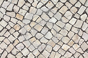 Limestone cobble texture