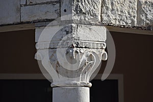 Limestone column light and Courthouse in Granbury Texas