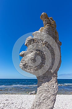 Limestone formation on FÃ¥rÃ¶ island in Sweden