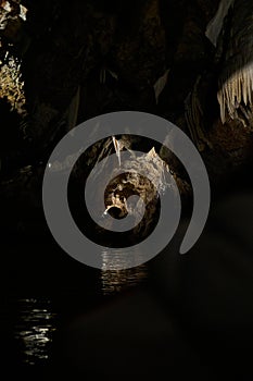 Limestone formations inside Macocha caves