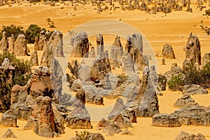 Limestone formations in the Pinnacles Desert. Western Australia