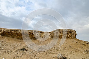 Limestone hillocks at Purple Island at Al Khor in Qatar