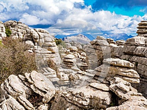 Limestone landscape in Torcal de Antequera, Spain