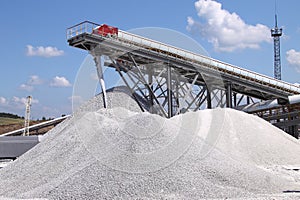 Limestone mining and transportation