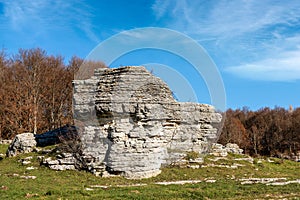 Limestone Monoliths - Karst Erosion Formations Lessinia Italy