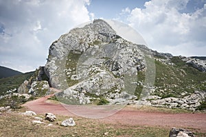 Limestone mountains in Saliencia Valley photo