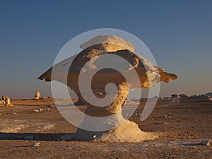 Limestone Mushroom, White Desert, Egypt.