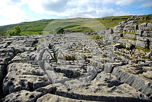 The limestone pavement at the top of Malham Cove