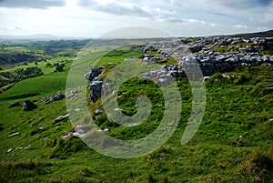 The limestone pavement at the top of Malham Cove