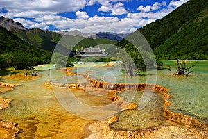 Limestone pools in Huanglong