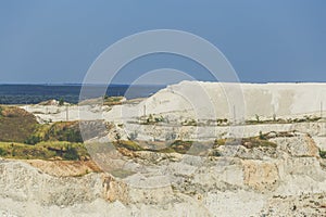 Limestone quarry mining development area