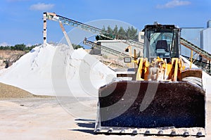 Limestone quarry with modern crushing