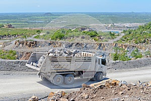 Limestone quarry and transportation