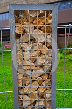 limestone rock in the basket metals