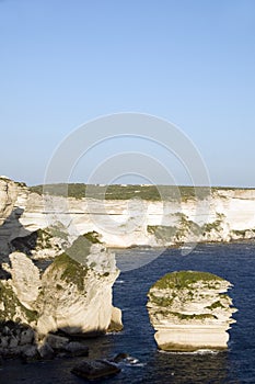 Limestone rock formation bonifacio corsica