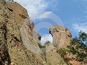 Limestone rock formation cliff in Belogradchik, Bulgaria