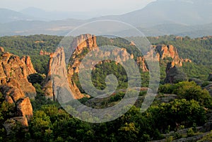 Limestone rock formation cliff in Belogradchik, Bulgaria