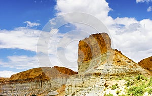 Limestone rock formations near Ogden Utah photo