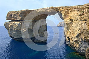 Limestone sea arch in Malta