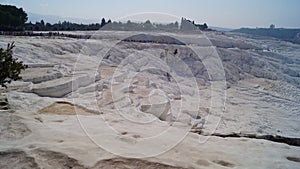 Limestone terraces of Pamukkale. Turkey.