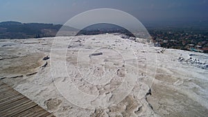 Limestone terraces of Pamukkale. Turkey.