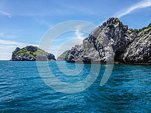 Limestone tropical island cliffs