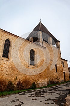 Limeuil, in the Dordogne-PÃ©rigord region in Aquitaine, France. Medieval village with typical houses perched on the hill