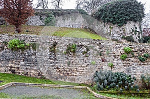 Limeuil, in the Dordogne-PÃ©rigord region in Aquitaine, France. Medieval village with typical houses perched on the hill,