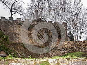 Limeuil, in the Dordogne-PÃ©rigord region in Aquitaine, France. Medieval village with typical houses perched on the hill,